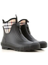 Vintage Check Neoprene Rubber Rain Boots Black Archive Beige - BURBERRY - BALAAN 3