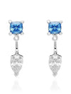 Mesmera Stud Earrings White Blue - SWAROVSKI - BALAAN 4