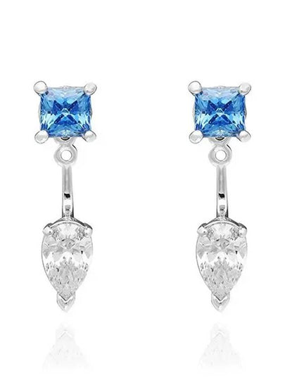 Mesmera Stud Earrings White Blue - SWAROVSKI - BALAAN 2