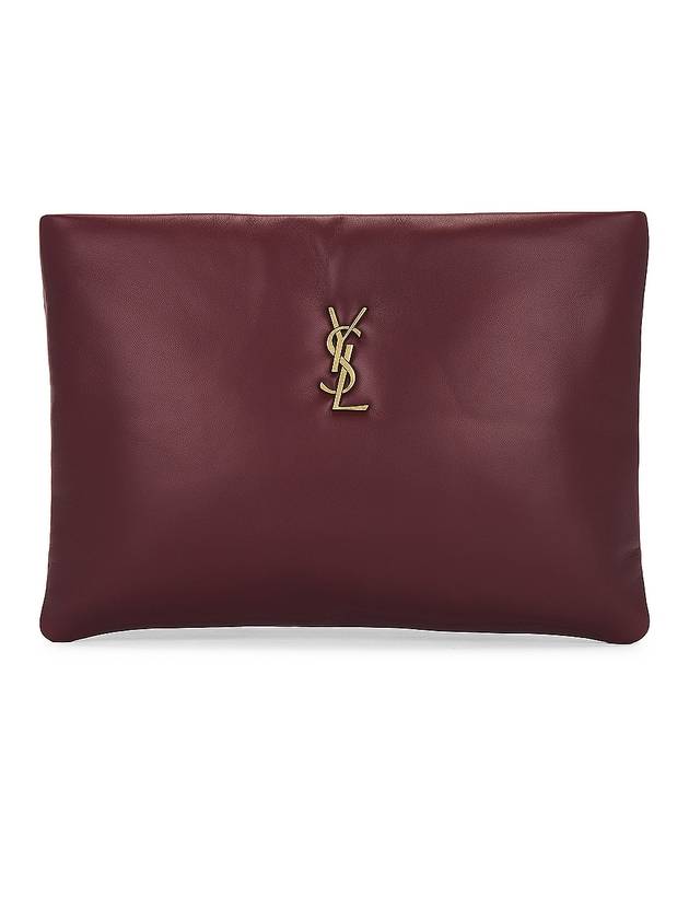 Large Calypso Zipped Clutch Bag Rouge Merlot - SAINT LAURENT - BALAAN 1