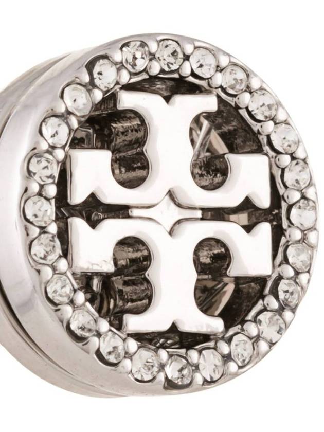 Miller Crystal Stud Earrings Silver - TORY BURCH - BALAAN 5