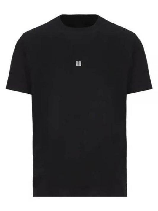 Slim fit logo embroidered short sleeve T-shirt - GIVENCHY - BALAAN 2