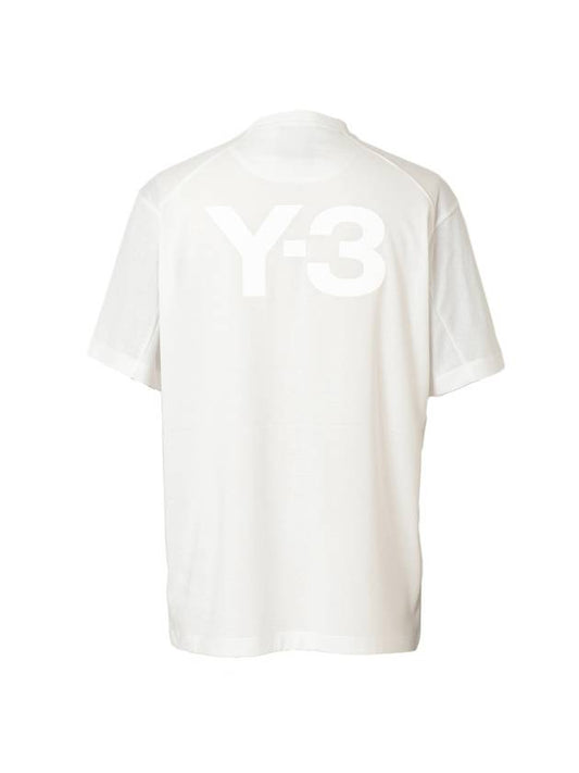 Classic Back Logo Print Short Sleeve T-Shirt White - Y-3 - BALAAN 1