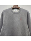 Small Heart Logo Sweatshirt Grey - AMI - BALAAN 4