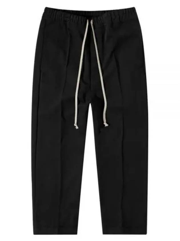 Rick Owens Drawstring Crop Pants Black RU02B2395CF - RICK OWENS - BALAAN 1