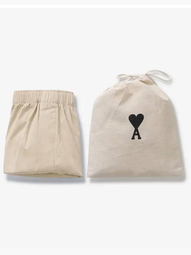 De Coeur Cotton Shorts Beige - AMI - BALAAN 5