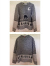 Bear Jacquard Embroidered Knit Top Grey - THOM BROWNE - BALAAN 5