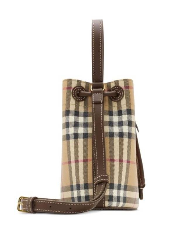 Check Mini Bucket Bag Archive Beige - BURBERRY - BALAAN 7