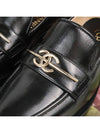 CC Logo Moccasin Patent Enamel Loafers Black - CHANEL - BALAAN 9