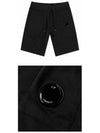 Men's Lens Wappen Bermuda Shorts Black - CP COMPANY - BALAAN 5