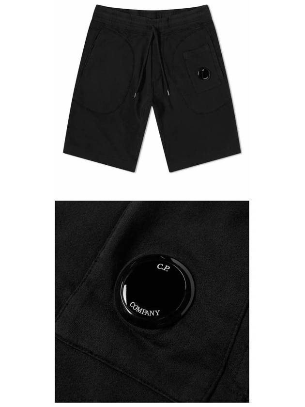 Men's Lens Wappen Bermuda Shorts Black - CP COMPANY - BALAAN 5