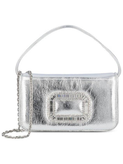 Pilgrim Micro Leather Tote Bag Silver - ROGER VIVIER - BALAAN 2