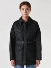 Diamond Quilted Nylon Canvas Field Jacket Black - BURBERRY - BALAAN.