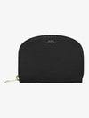 Demi Lune Half Moon Zipper Card Wallet Black - A.P.C. - BALAAN 4