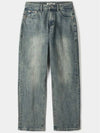 DPT 006 Damaged washed denim pants Vintage blue - INDUST - BALAAN 3