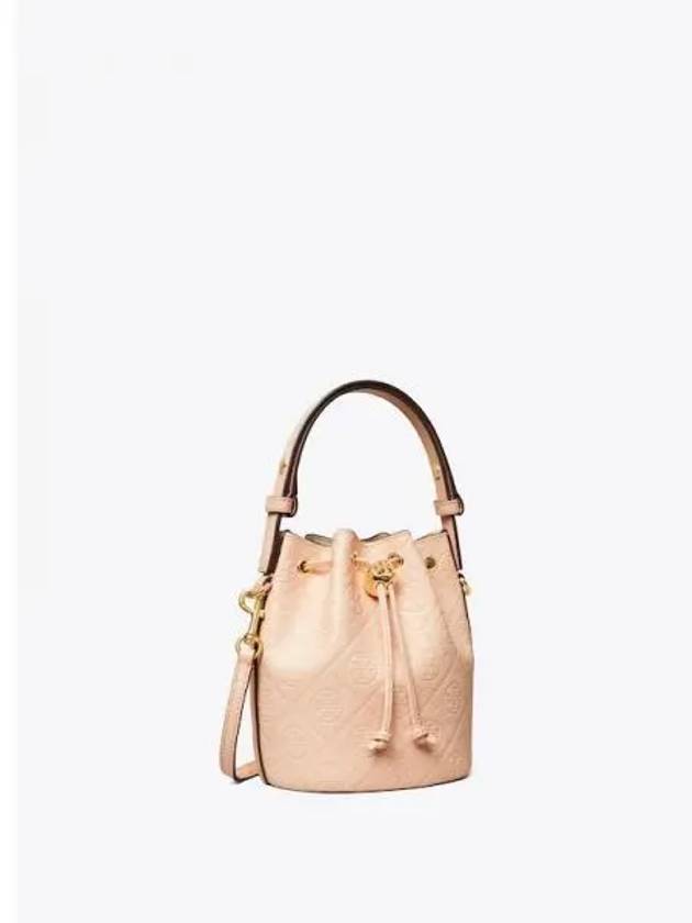 Monogram leather mini bucket bag tote blush domestic product GM0024080695805 - TORY BURCH - BALAAN 1