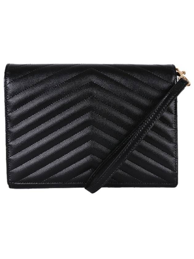 Grain De Poudre Cassandre Clutch Bag Black - SAINT LAURENT - BALAAN 4