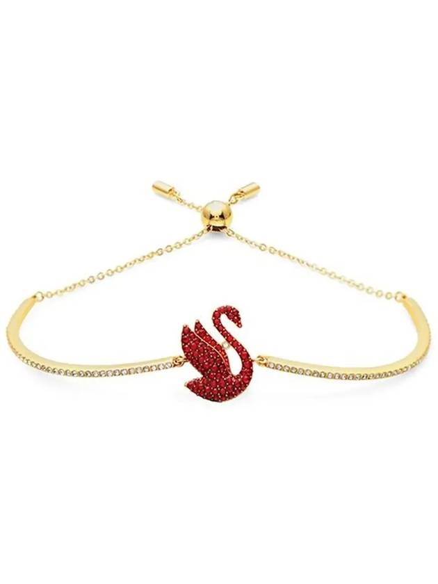 Iconic Swan Medium Bracelet Red Gold - SWAROVSKI - BALAAN 4