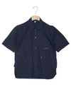 Cotton Popeline Pocket Short Sleeve Shirt Navy - CP COMPANY - BALAAN 2