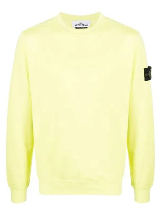 Waffen Patch Cotton Stretch Fleece Sweatshirt Lemon - STONE ISLAND - BALAAN 2