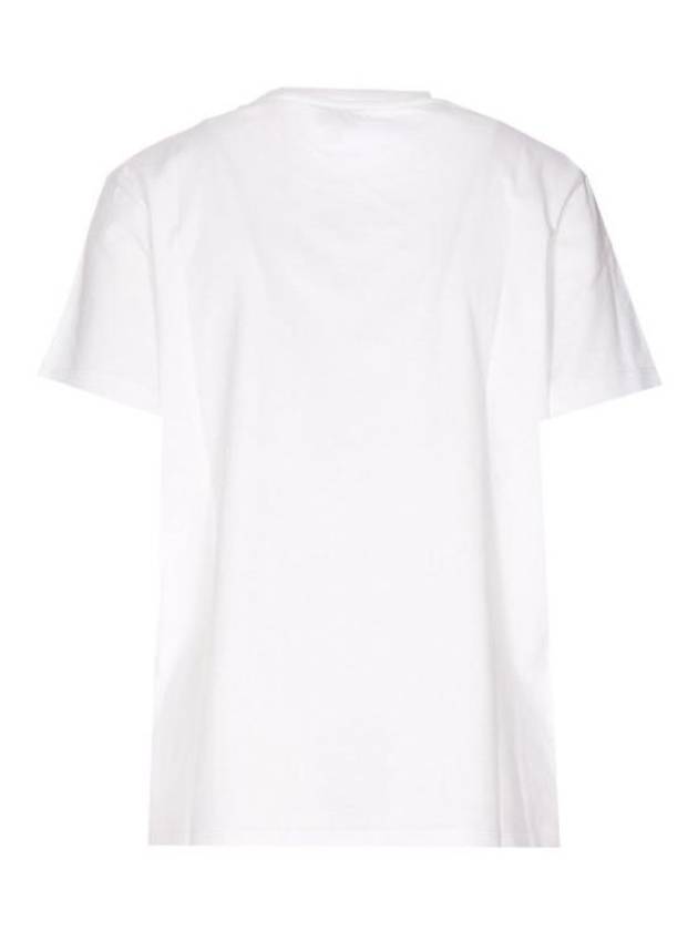 Women's Paris Logo Loose Cotton Short Sleeved T-Shirt White - KENZO - BALAAN 3