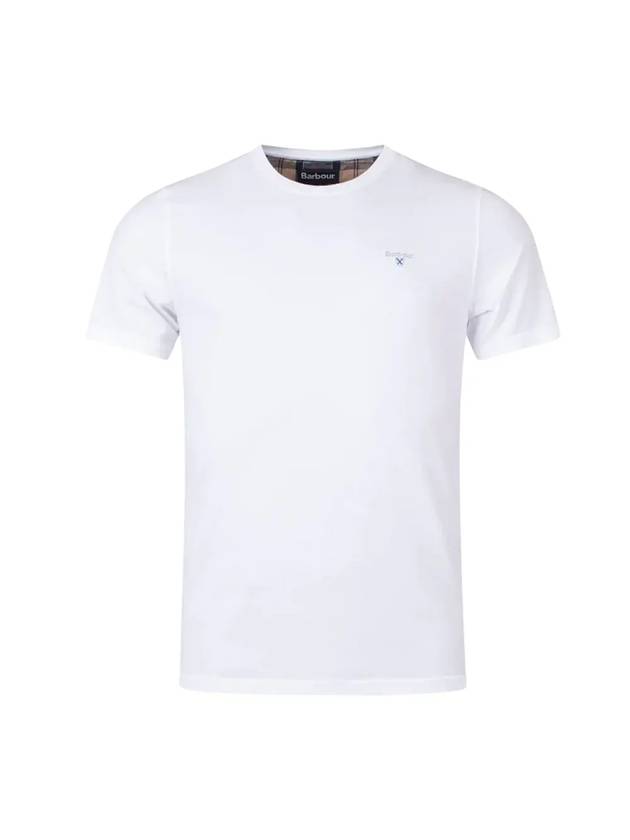 Men's Aboyne Logo Short Sleeve T-Shirt White - BARBOUR - BALAAN 1