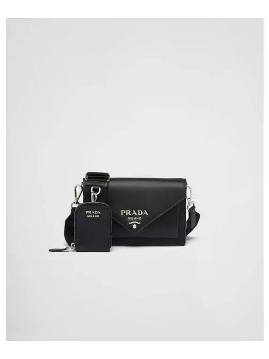 Saffiano Leather Mini Shoulder Bag Black - PRADA - BALAAN 2