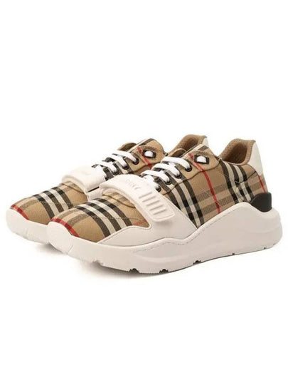 Vintage Check Suede Leather Sneakers Archive Beige - BURBERRY - BALAAN 2