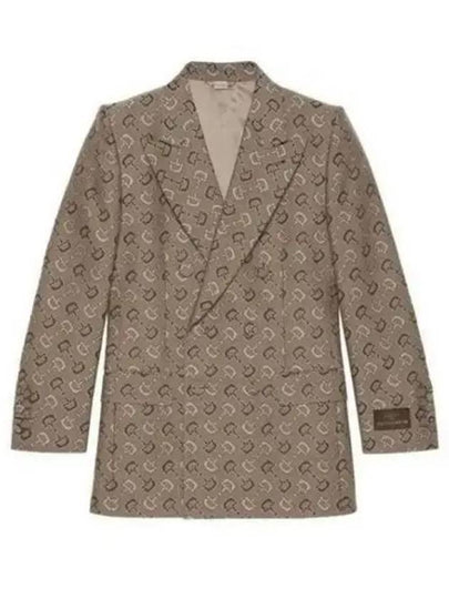 Maxi Horsebit Cotton Jacket Beige Brown - GUCCI - BALAAN 2