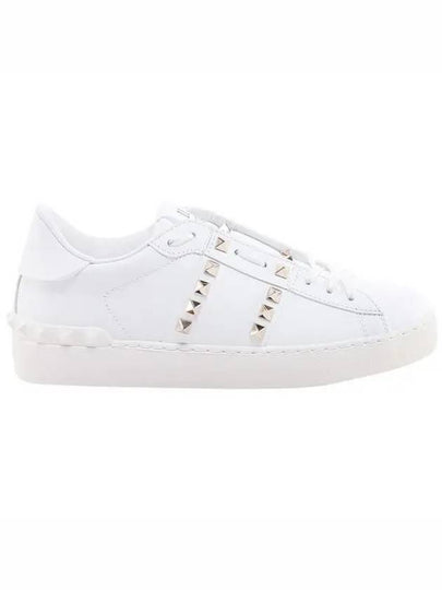 Rockstud Untitled Low Top Sneakers White - VALENTINO - BALAAN 2