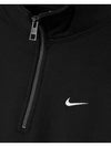 Solo Swoosh Quarter Zip-Up Sweatshirt Black - NIKE - BALAAN 3