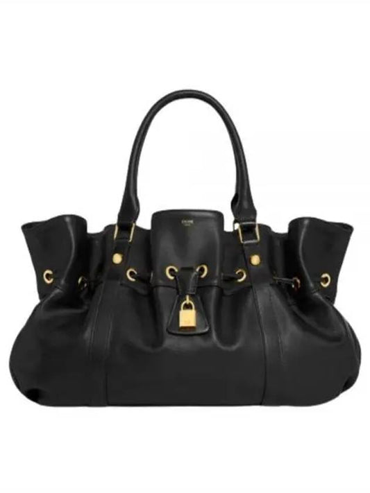 Medium Abbey Supple Calfskin Tote Bag Black - CELINE - BALAAN 2