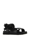 Sporty Leather Re-Nylon Tape Sandals Black - PRADA - BALAAN 3