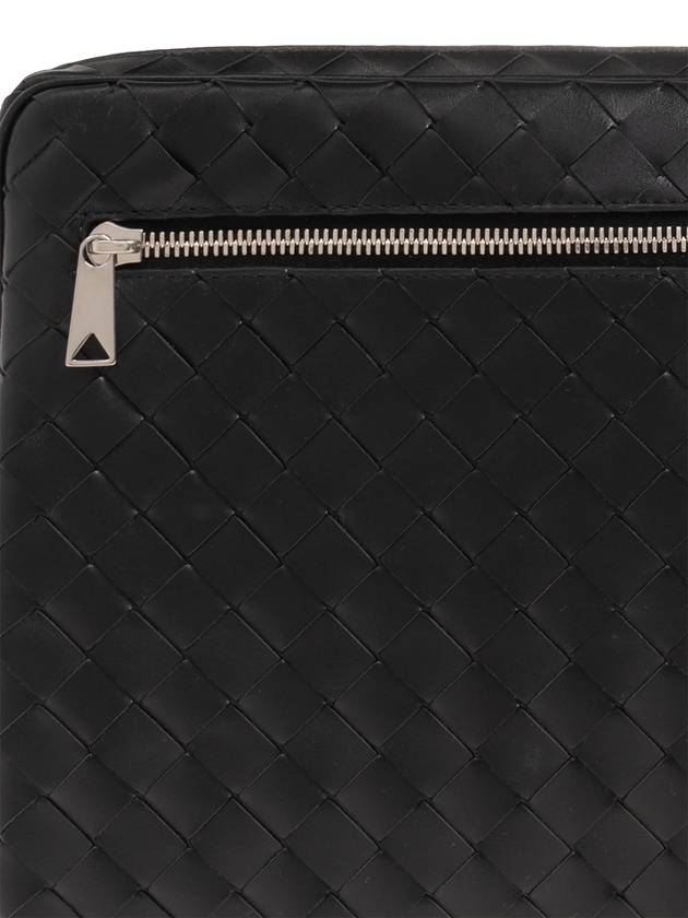 Intrecciato Zipper Leather Laptop Sleeve Black - BOTTEGA VENETA - BALAAN 7