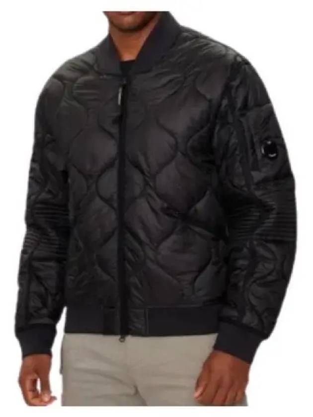 Liner Padded Bomber Jacket Black - CP COMPANY - BALAAN 2