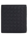 Intrecciato Small Folder Half Wallet Navy - BOTTEGA VENETA - BALAAN 3