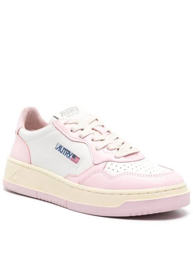 Women's Medalist Bi-Color Low-Top Sneakers White Pink - AUTRY - BALAAN 3