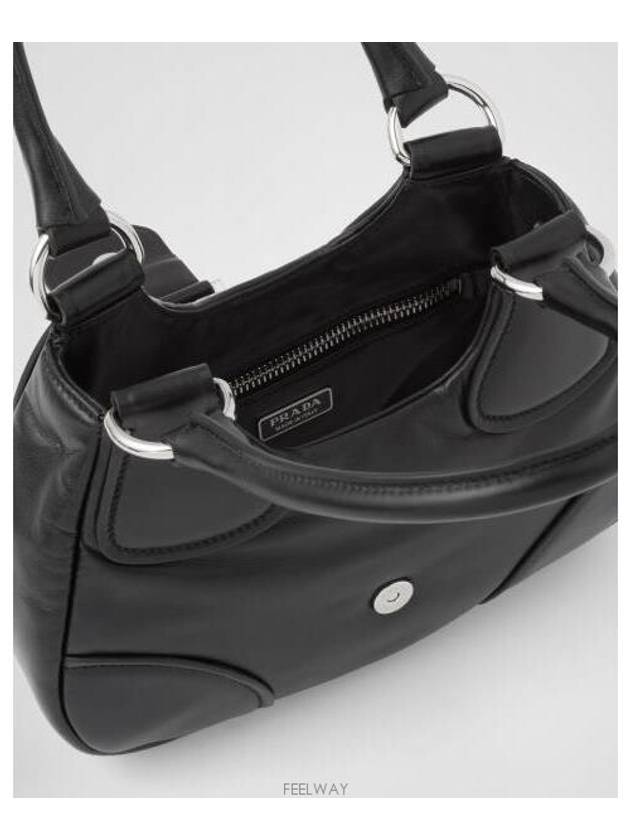 Moon Padded Nappa Leather Shoulder Bag Black - PRADA - BALAAN 5