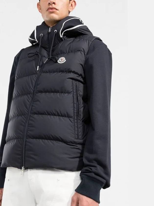 Cardamine Logo Patch Padded Vest Night Blue - MONCLER - BALAAN 4