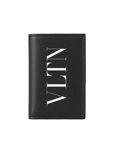 VLTN Logo Half Wallet Black - VALENTINO - BALAAN 1