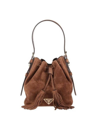 Sechiello bucket bag brown - PRADA - BALAAN 1