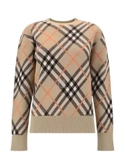 Vintage Check Intarsia Knit Top Beige - BURBERRY - BALAAN 2