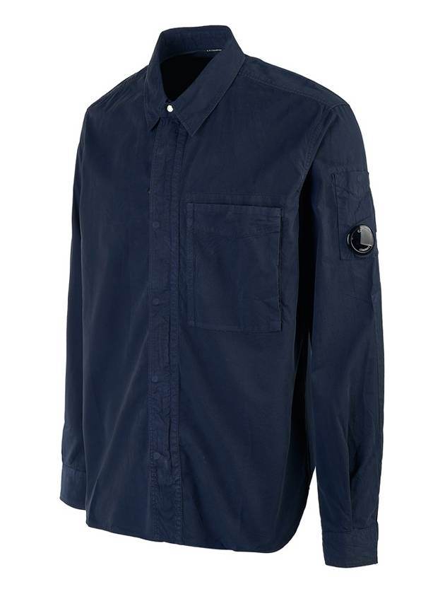 Gabardine Utility Long Sleeve Shirt Navy - CP COMPANY - BALAAN 3