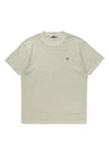 Organic Cotton Short Sleeve T-Shirt Pistachio - STONE ISLAND - BALAAN 2