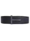 Men's Logo Reversible Leather Belt Black - TOM FORD - BALAAN 2