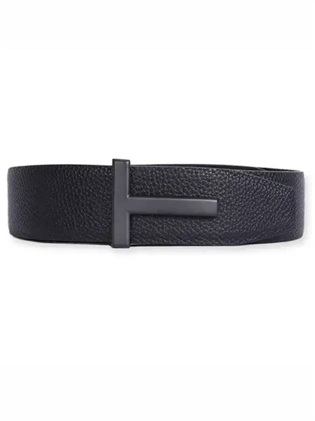 Men's Logo Reversible Leather Belt Black - TOM FORD - BALAAN 2