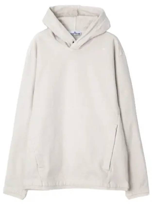 Stellina Super Stretch Cotton Fleece Hoodie Plaster - STONE ISLAND - BALAAN 2