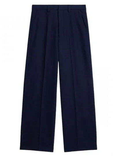 Cotton Wide Pants Navy - AMI - BALAAN 2