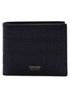 Men's TF Logo Half Wallet Blue - TOM FORD - BALAAN 1