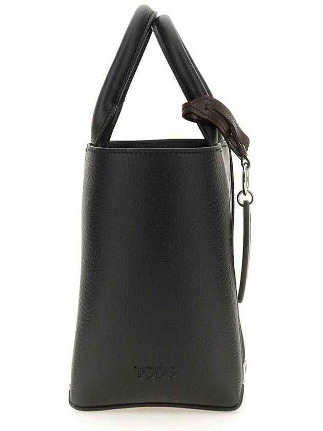 Double Up Leather Tote Bag Black - TOD'S - BALAAN 5